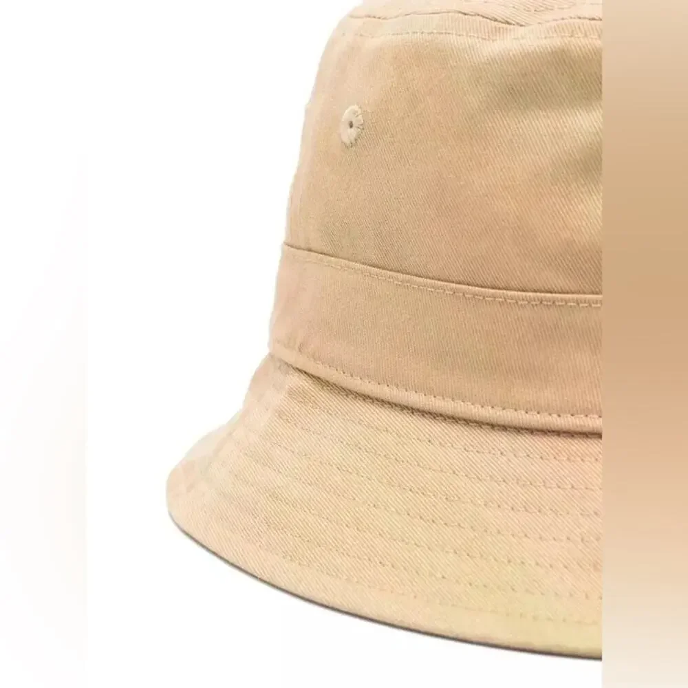 NEW BARBOUR Khaki Tan White Logo Cascade Floppy Packable Bucket Tartan Lined Hat